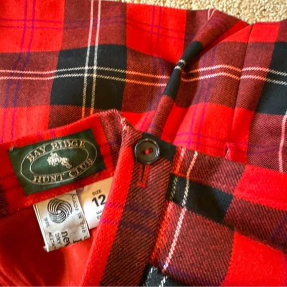 Cute Vintage Skirt by Bay Ridge Hunt Club Wool Skirt Womens Size 12 - Picture 5 of 11